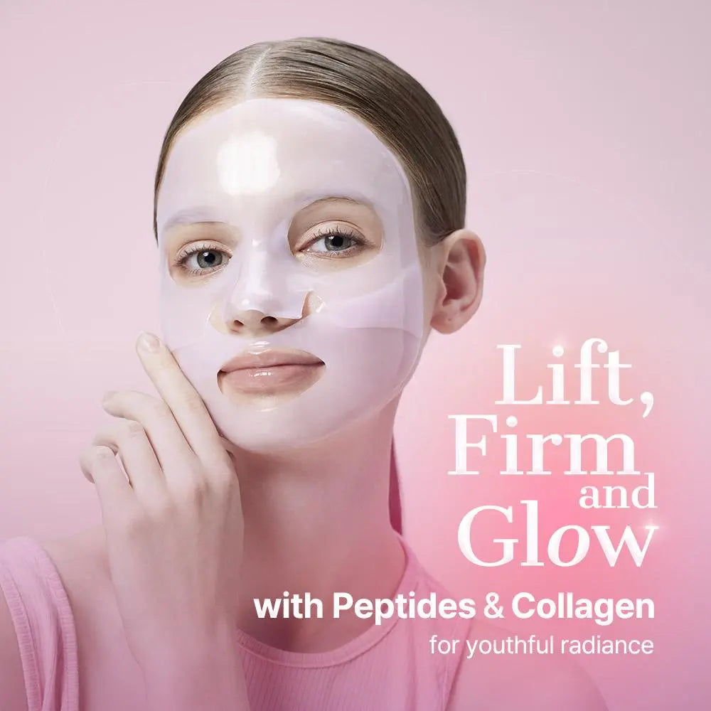 [COSRX Official] Peptide Collagen Lifting Glow Hydrogel Face Mask - Firming Beauty & Self Care Product for Glowup (1 Mask), Hydrogel Face Masks